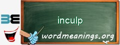 WordMeaning blackboard for inculp